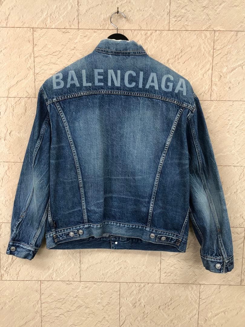 BALENCIAGA バックロゴプリント Gジャン デニムジャケット 46 - メルカリ