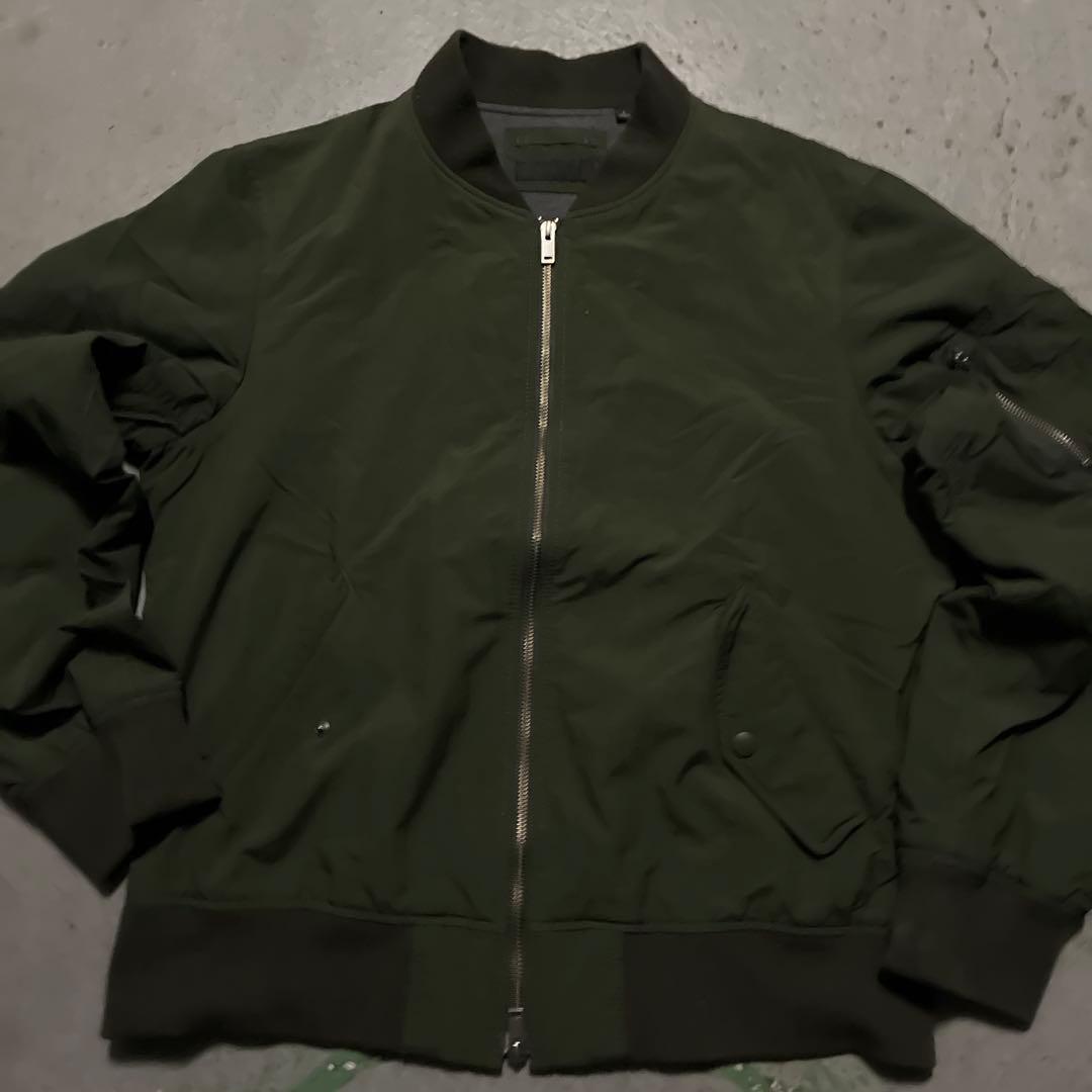 オリーブグリーン MA-1 フライトジャケット 短丈ダブルジップ - メルカリ