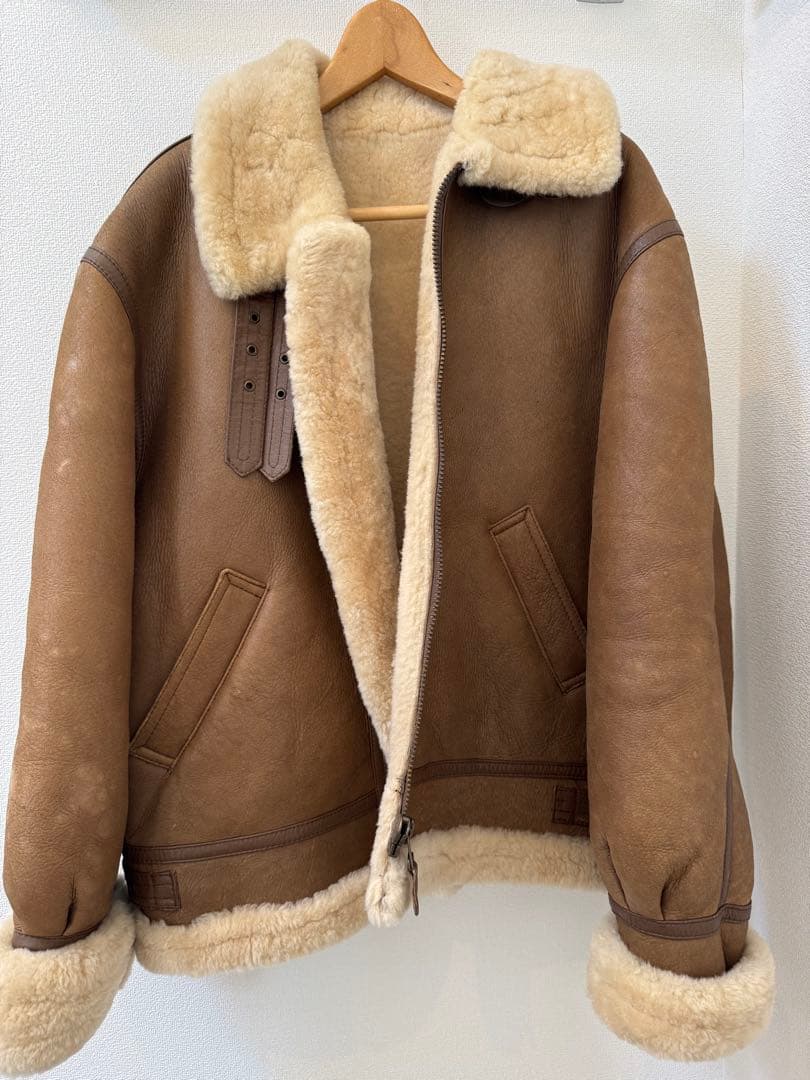 ムートンジャケット　本革　ムートン Haruf（ハルフ） ムートンジャケット B3 レザージャケット メンズ 本革