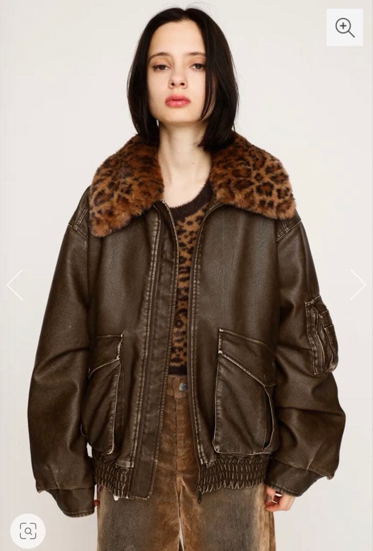 レオパードファー レザージャケット SLY - メルカリ