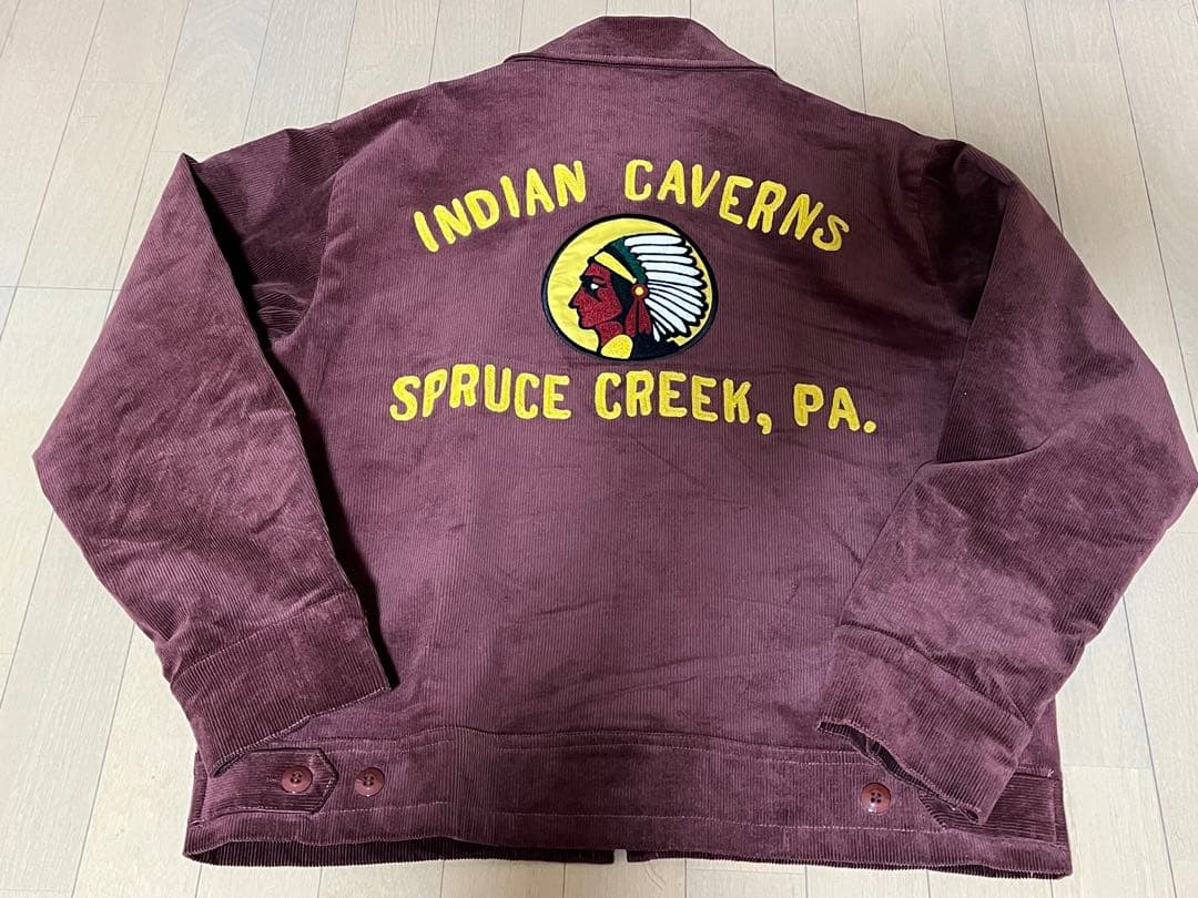 Backers バッカーズ インディアン刺繍コーデュロイジャケット バーガンディ