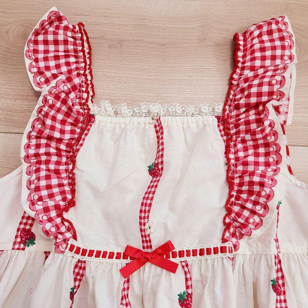 634【140】シャーリーテンプル いちごバスケット ジャンパースカート