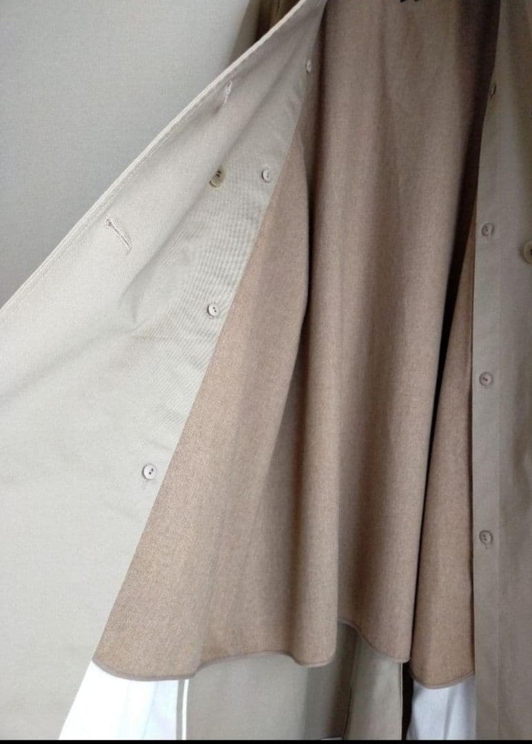 美品 23区 大きいサイズ46 コットンギャバトレンチコート 蛯原友里さん