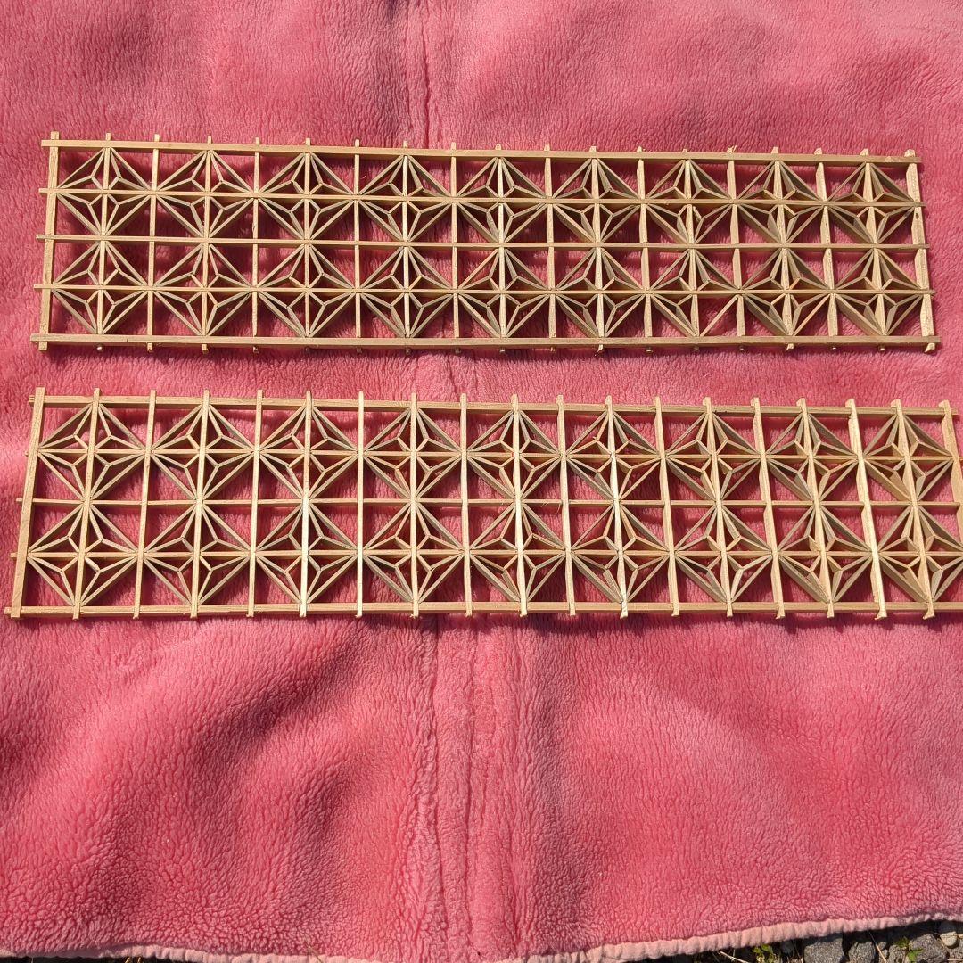 昭和レトロ 組子欄間 2枚セット 書院障子 建具 衝立 引戸 ガラス戸