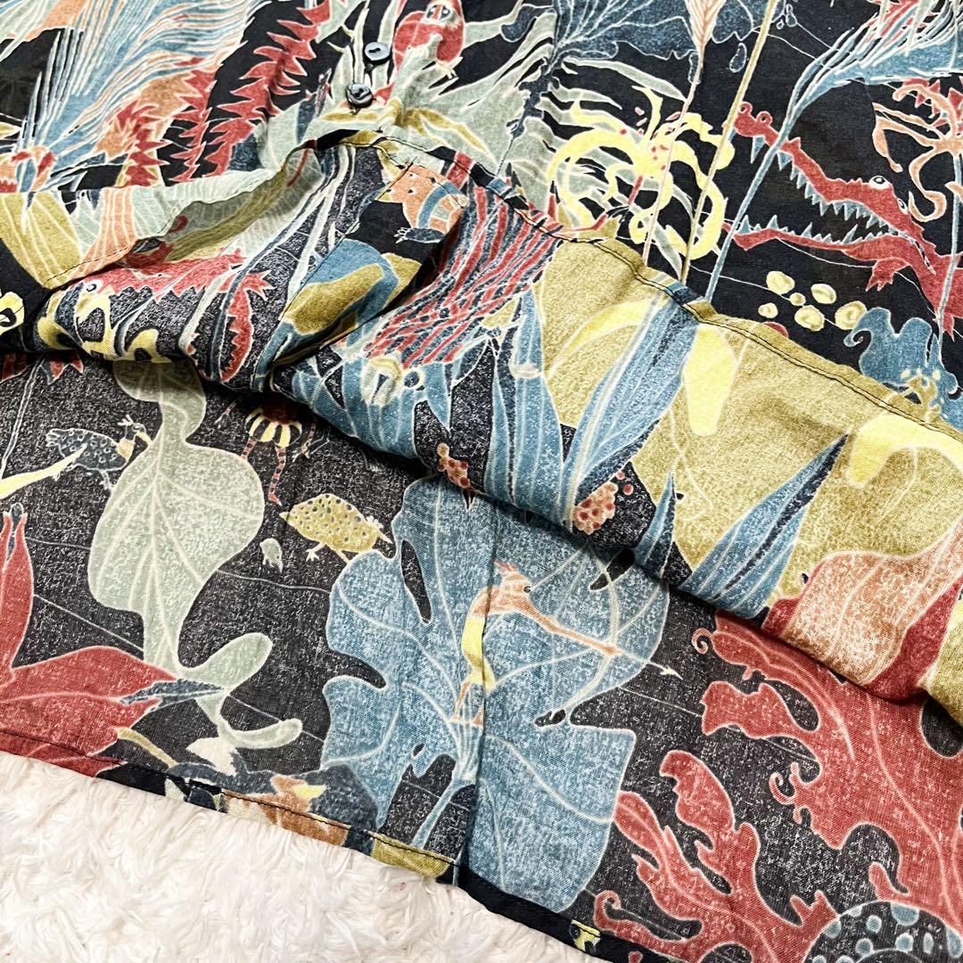 ヨーガンレール ロングワンピース 動物 葉っぱ 民族 ワニ - メルカリ