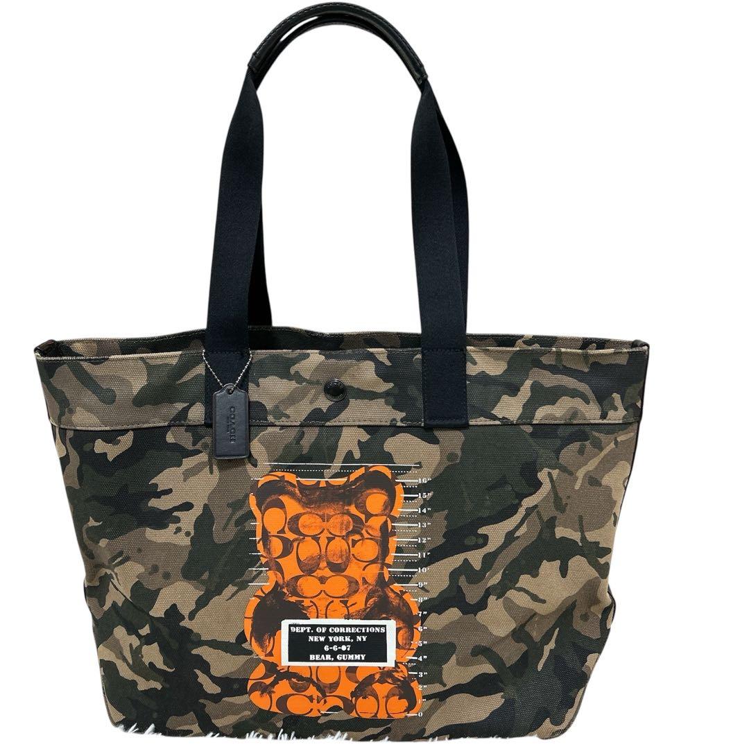 希少美品】COACH×WhisBe コラボ ガミーベア トートバッグ カモフラ