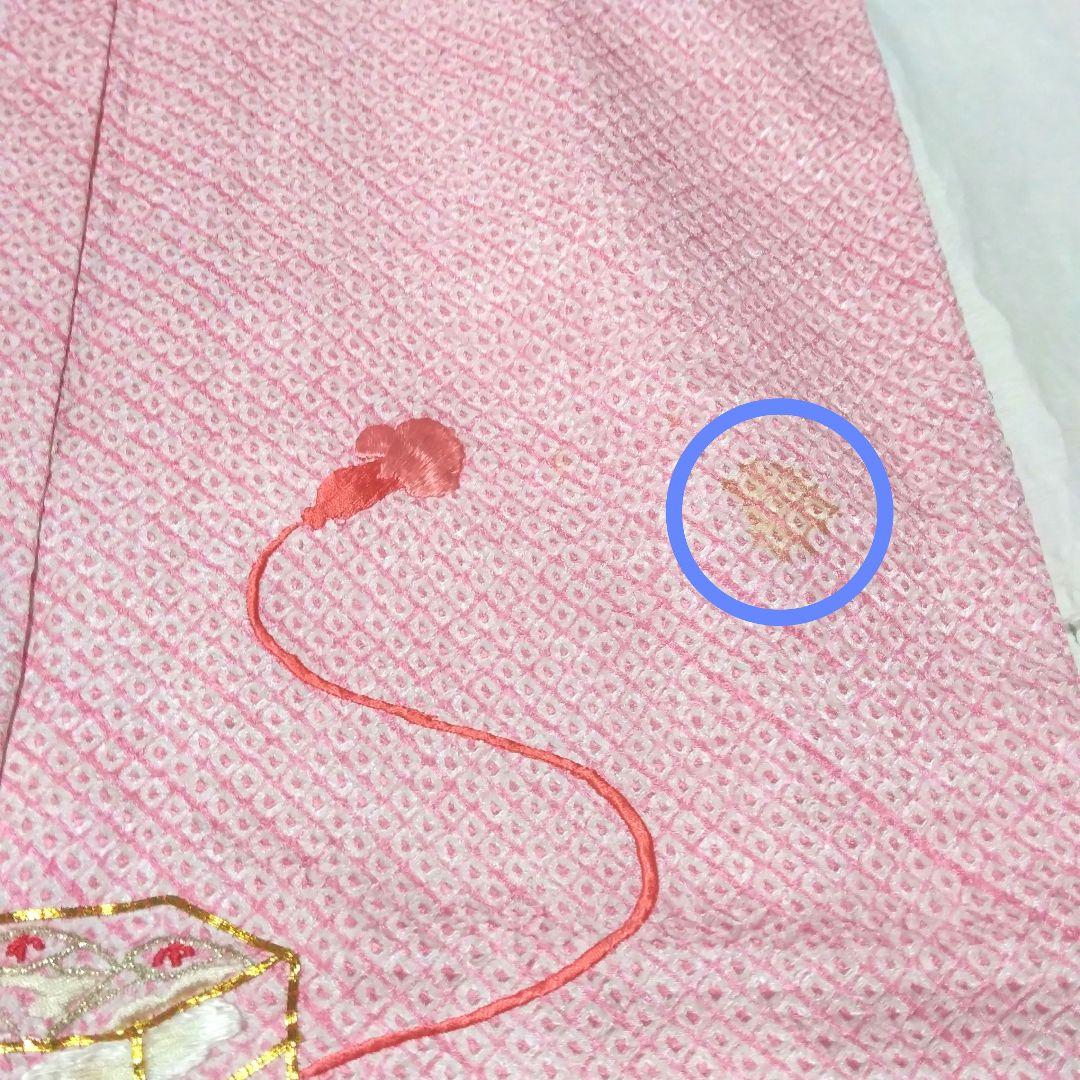 正絹☆本総絞り☆枝梅を背景に貝桶や貝合わせが雅な趣を漂わせる7歳