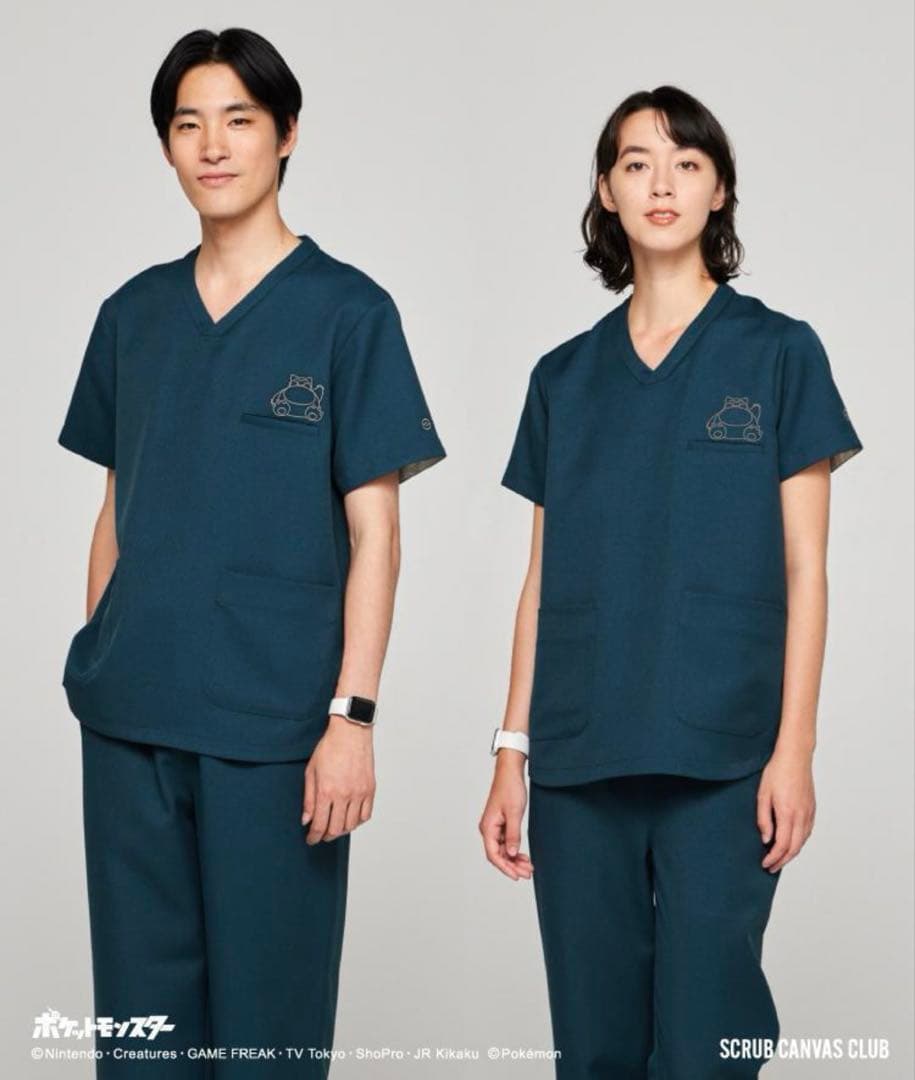 美品✨ポケモンスクラブトップス カビゴン Mサイズ クラシコ 白衣