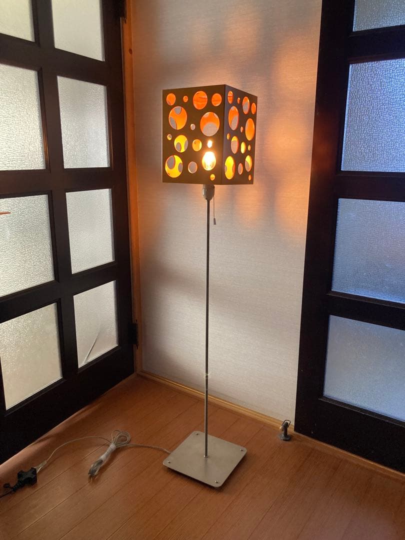 レトロモダン フロアランプ ドットシェード間接照明90s〜00sスペース