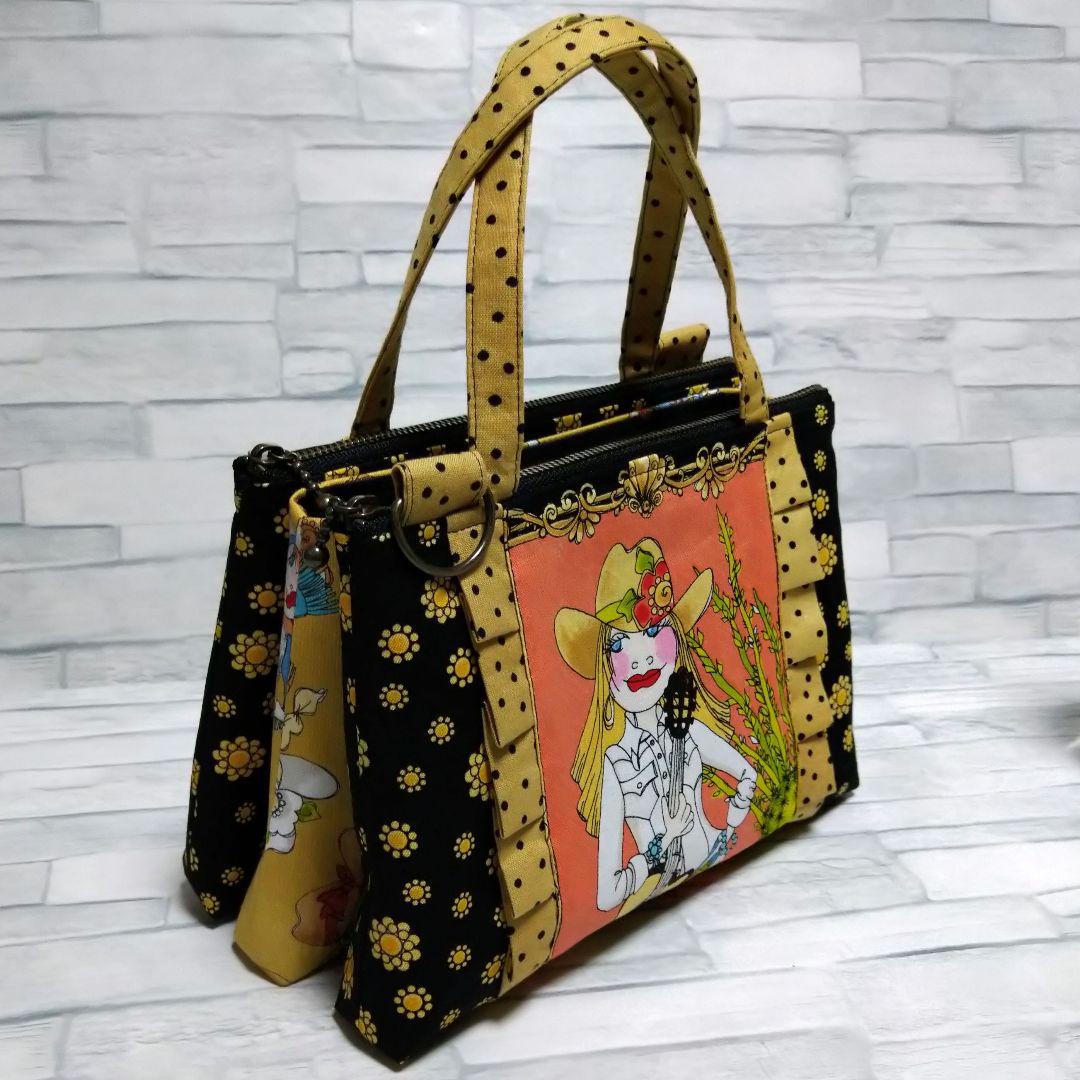 ロラライハリス♥トリプルポーチ ハンドメイド ショルダーバッグ ミニ