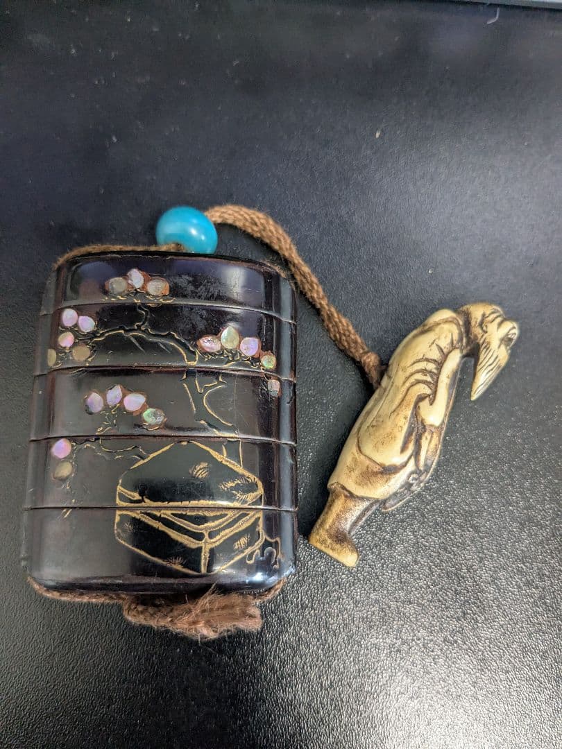 印籠 骨董品 桜模様