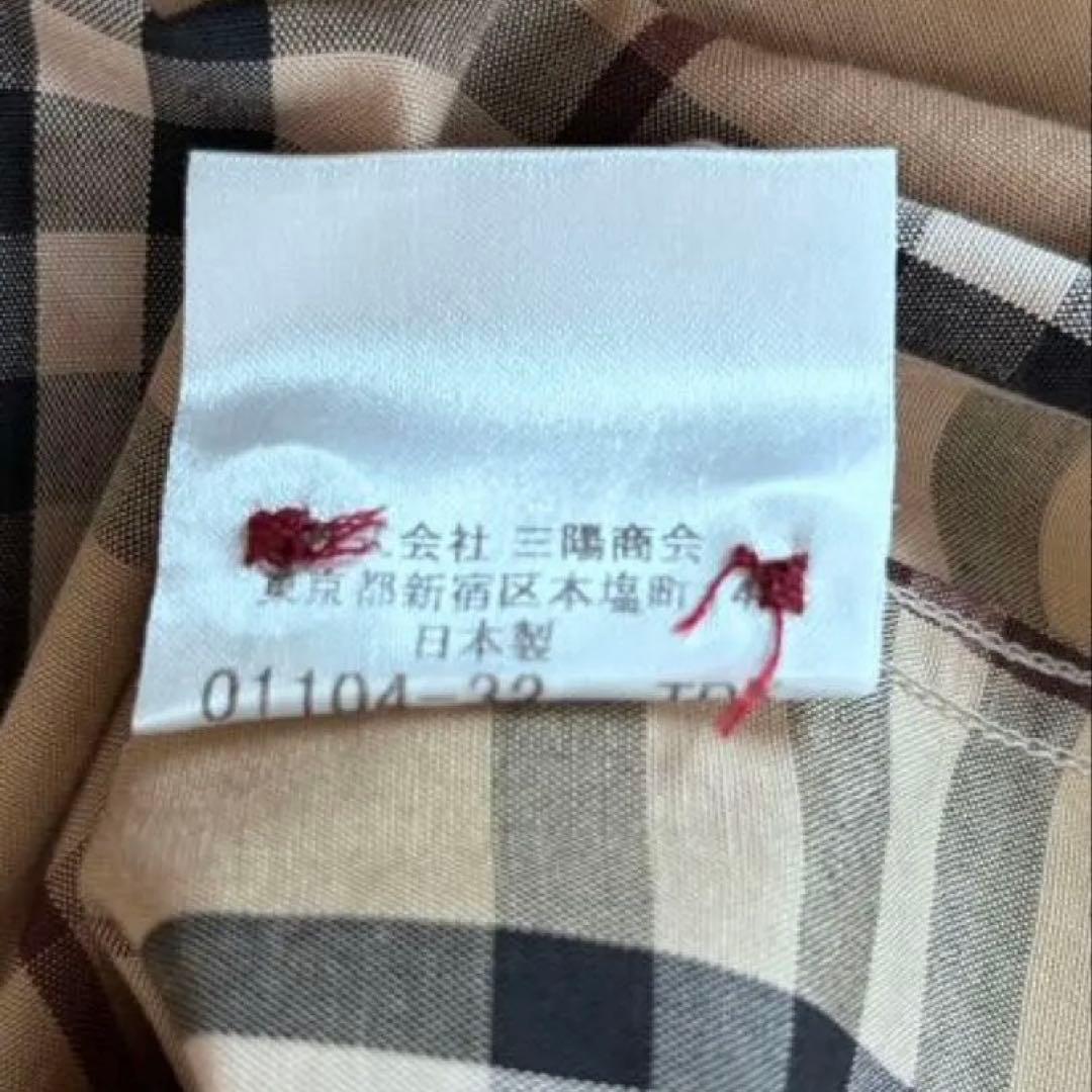 バーバリー ノバチェック柄 メンズ長袖シャツ ホースロゴ刺繍 サイズ3