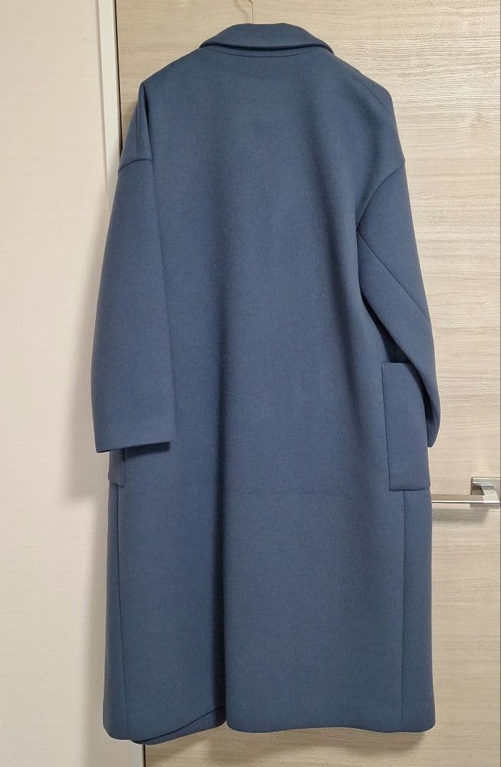 ebure ロングコート ブルーグレー 36 - メルカリ