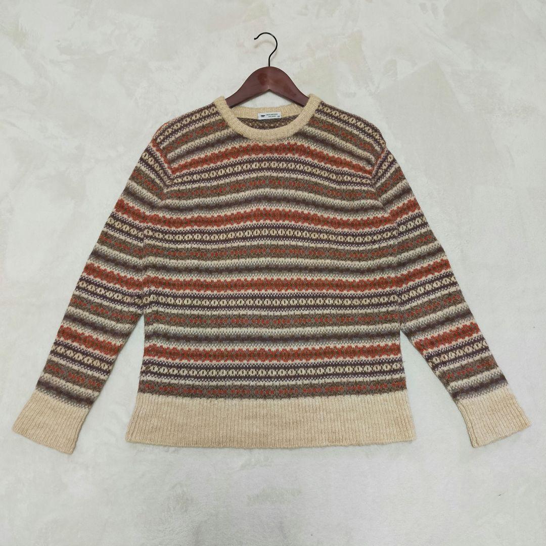 美品アイルランド製　INISMEAIN　カシミヤアルパカ　フェアアイル柄　ニット 1.jpg