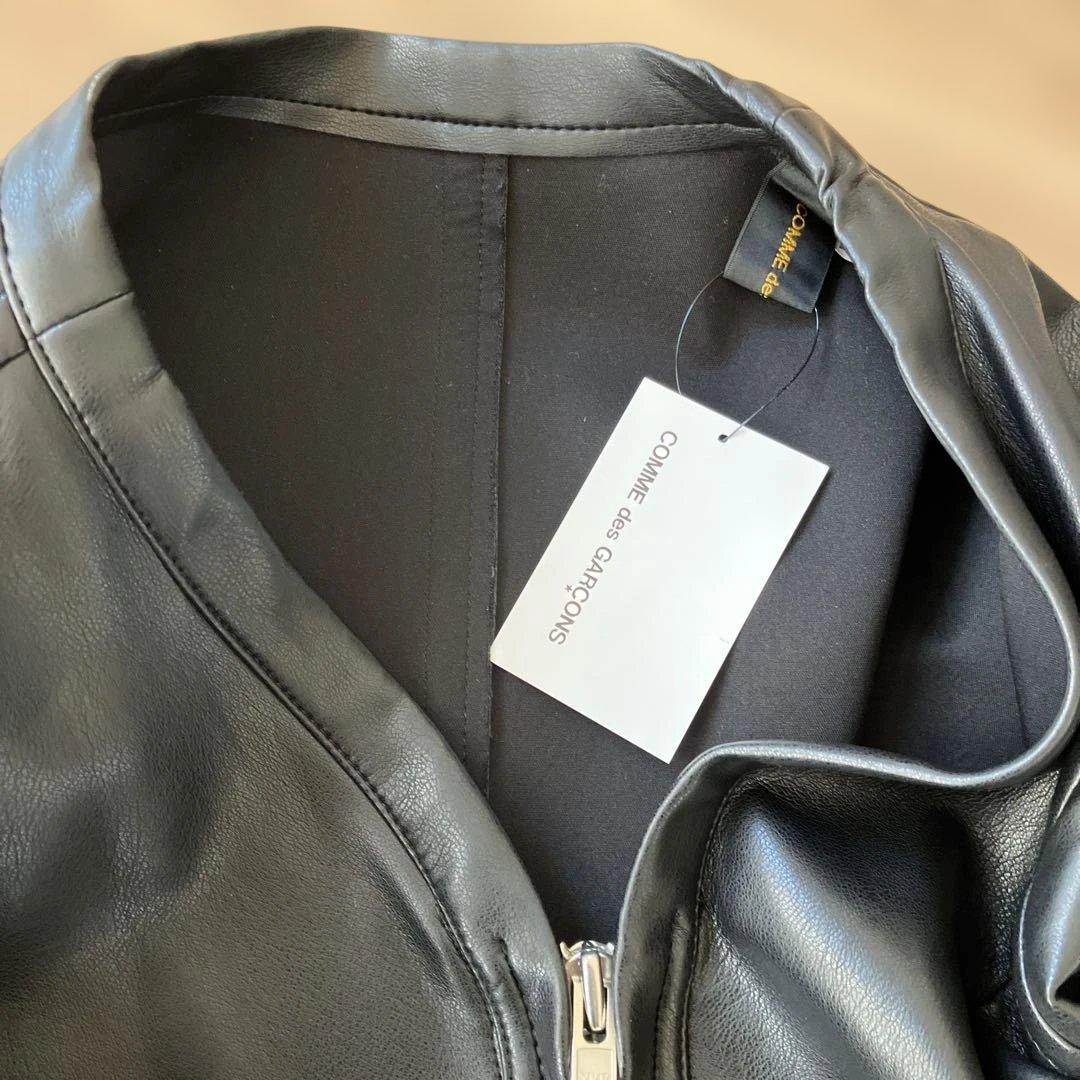 新品 コムデギャルソン コート 4本袖 フェイクレザー 本ライン 川久保
