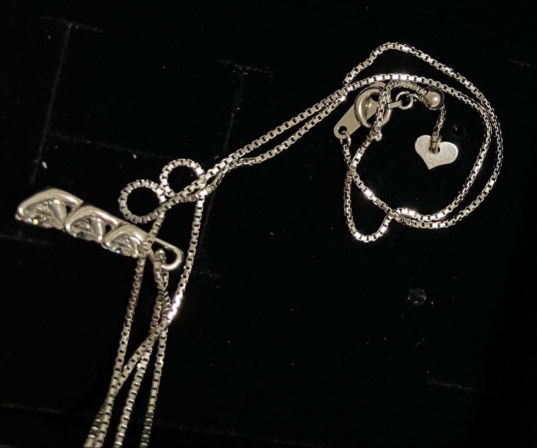 本物TRILOGY ダイヤモンドネックレス トリロジー Pt900 0.70ct