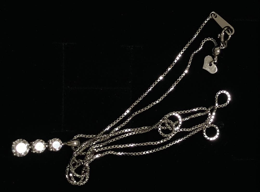 本物TRILOGY ダイヤモンドネックレス トリロジー Pt900 0.70ct