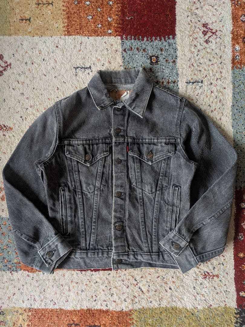 USA製 70706 0258 先染め Black denim jacket