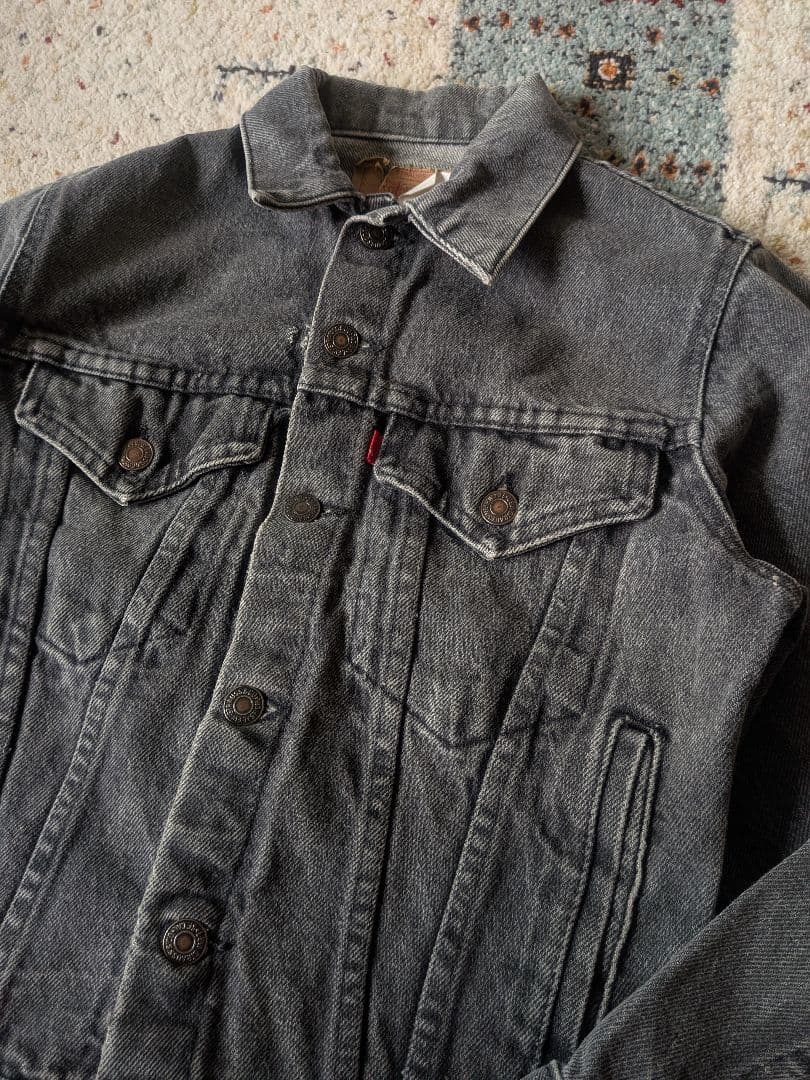 USA製 70706 0258 先染め Black denim jacket