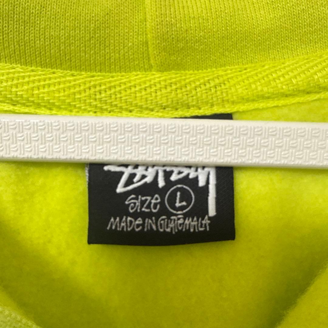 STUSSY イエロー ジップアップパーカー サイズL - メルカリ