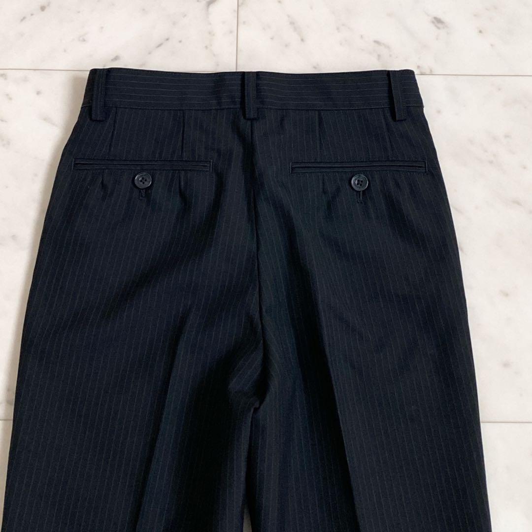 ✨コムサイズム フォーマルスーツ4点セット ピンストライプ ブラック