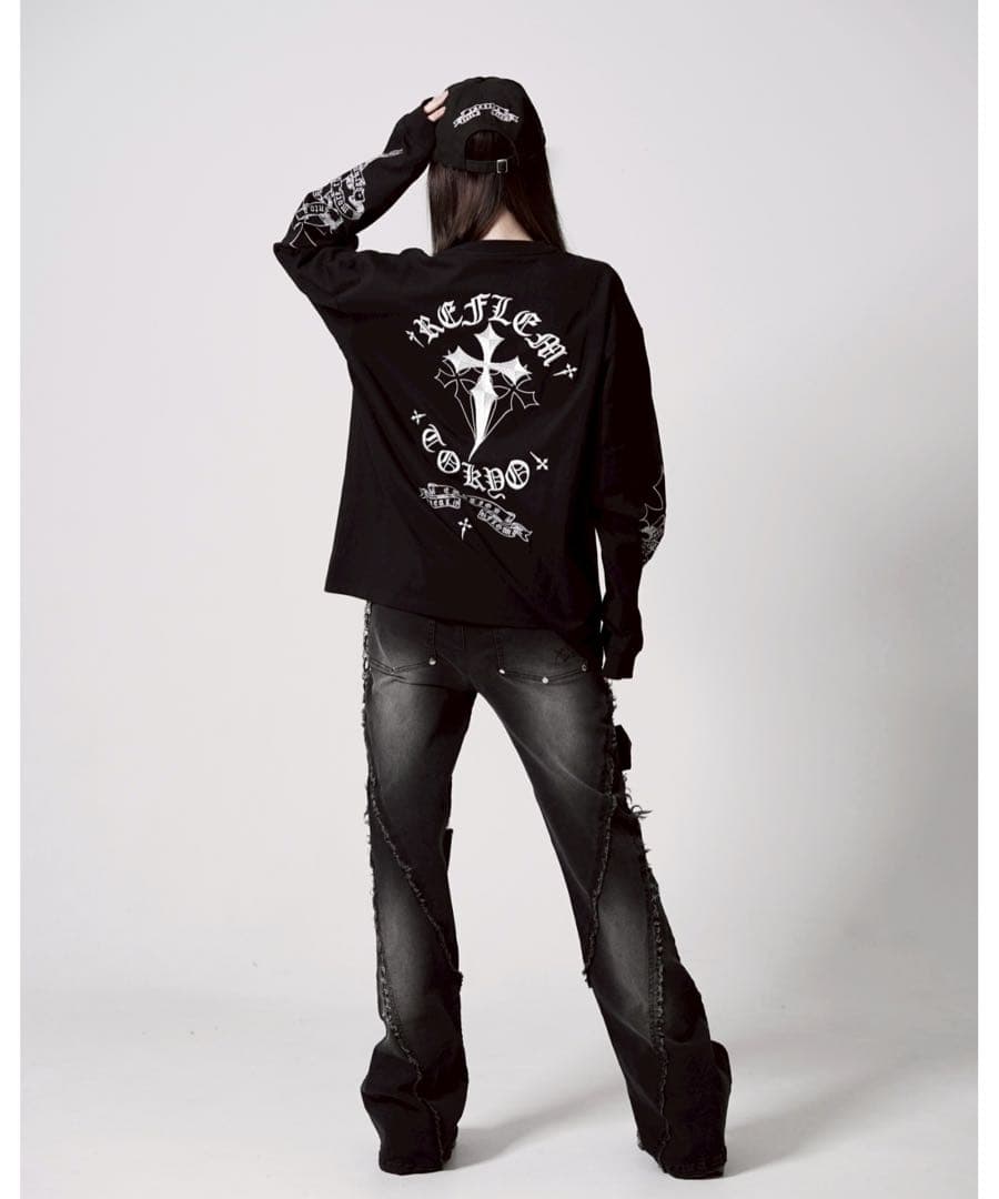 REFLEM/レフレム』クロス刺繍L/S Tee/ロングスリーブカットソー - メルカリ