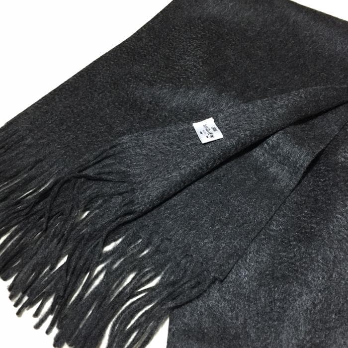 ラスト1枚値下50×180cm大判 100% カシミヤストールマフラーCGY新品