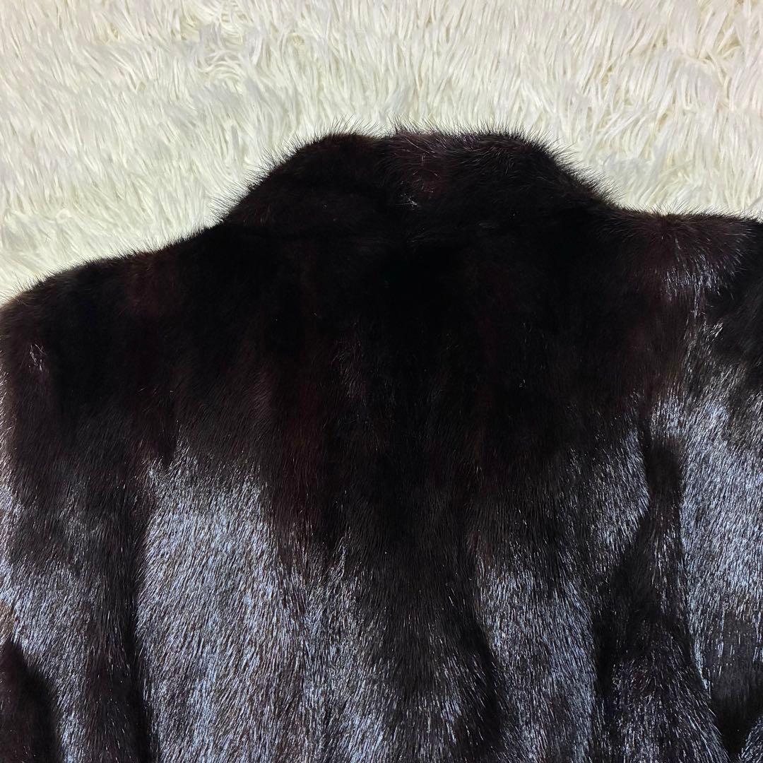 美品 SAGA MINK 毛皮 ゴールドタグ 金タグ ダークブラウン 11 - メルカリ