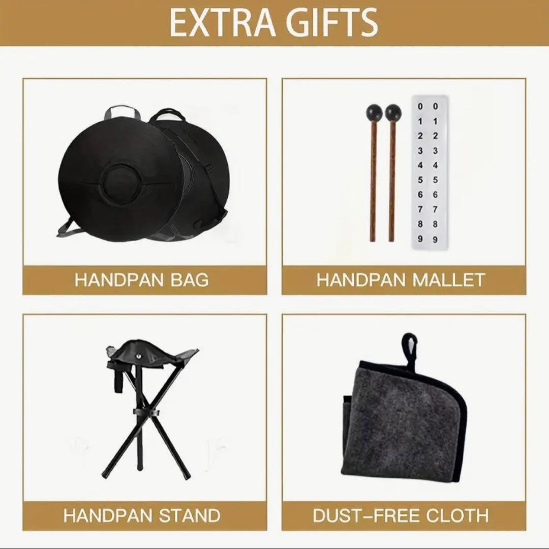 ハンドパン12音　440Hz 55.88cm Dマイナー