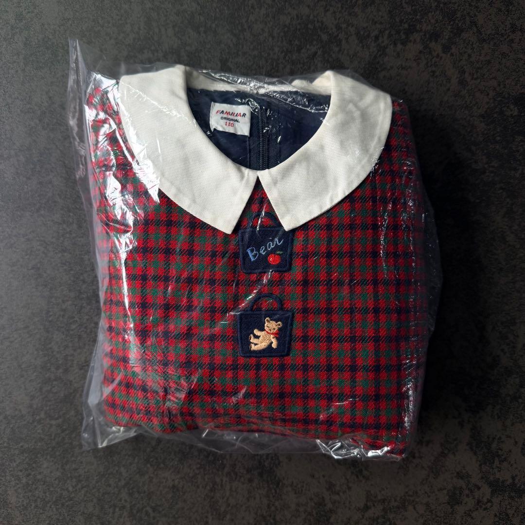 110 familiar ファミリア 半袖 ワンピース チェック オールシーズン