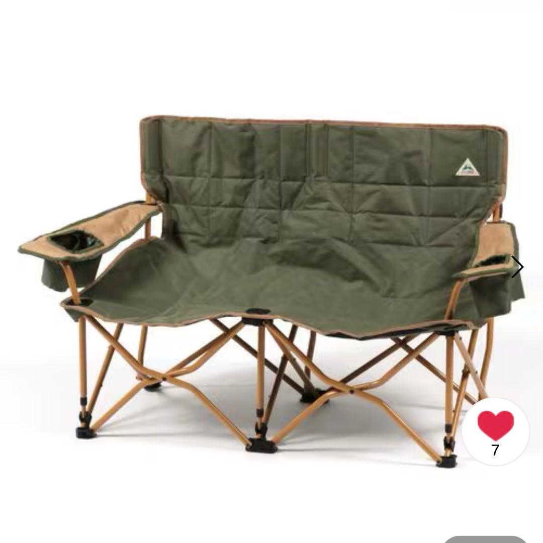 人気】CITY CREEK 二人掛けアウトドアベンチ オリーブグリーン タグ付