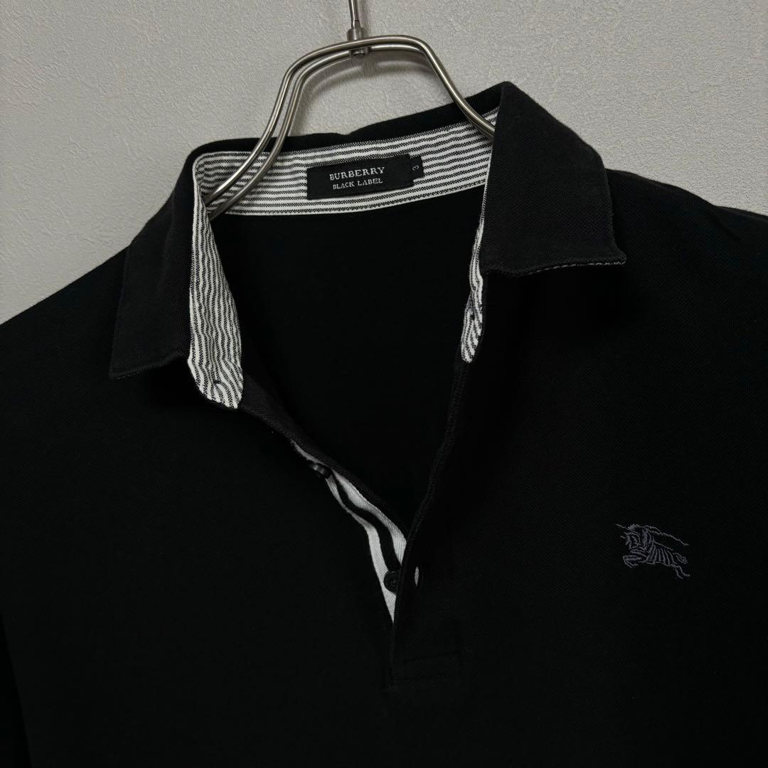 BURBERRY BLACK LABELバーバリーブラックレーベル ポロシャツ黒 - メルカリ