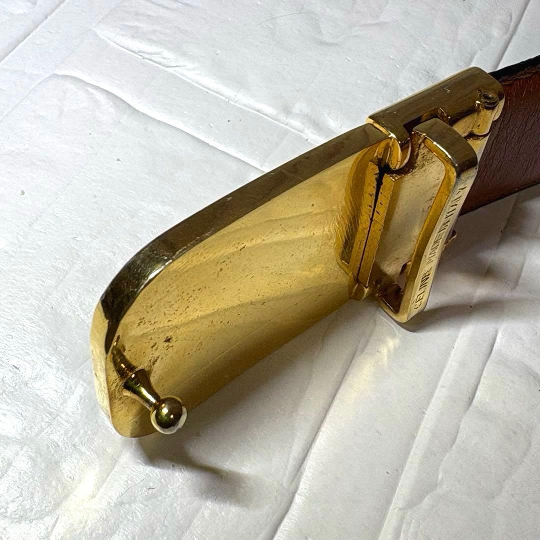 ヴィンテージ良品】 CÉLINE オールドセリーヌ 馬車 ゴールド金具 ベルト