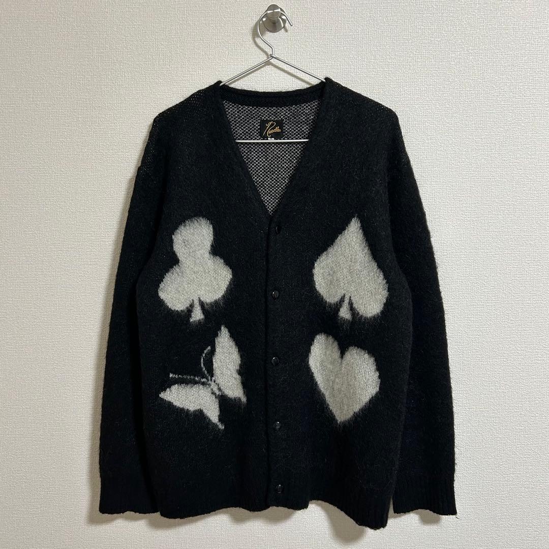 END. NEEDLES BLACK JACK モヘアカーディガン S 22aw