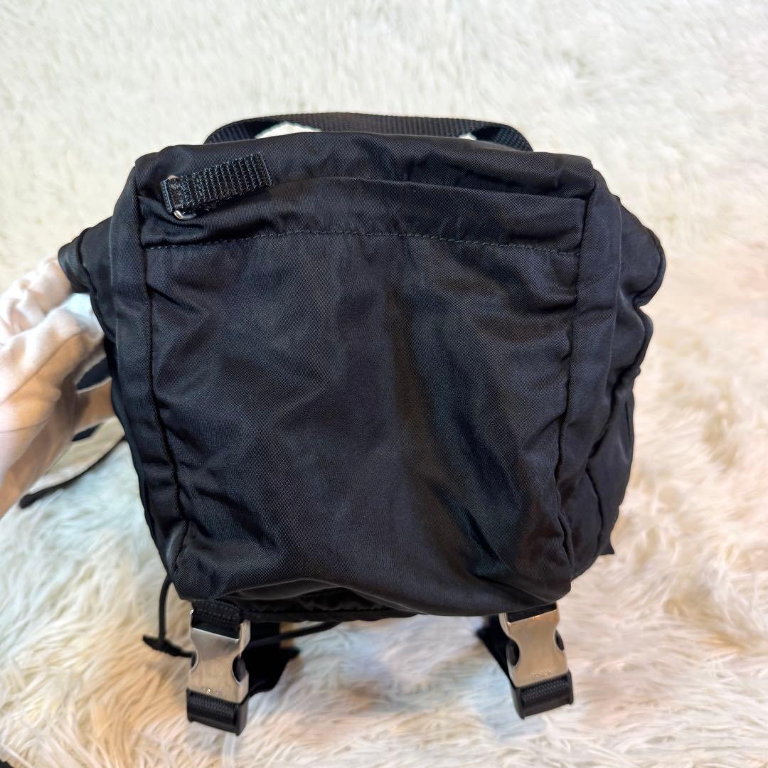 美品✨プラダ リュック バックパック 巾着 ナイロン ブラック 三角ロゴ