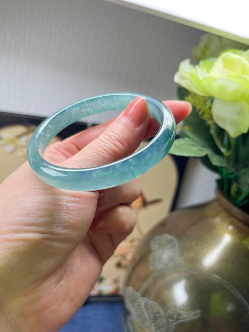 高品質‼️新入荷❣️天然A貨翡翠 完美品、雪花綿入り氷種氷晴底