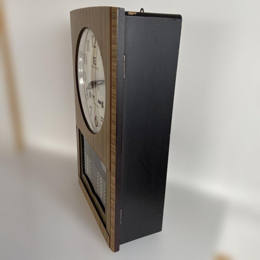 作動品】栄計舎 60日巻 ゼンマイ振り子時計 掛け時計 - メルカリ