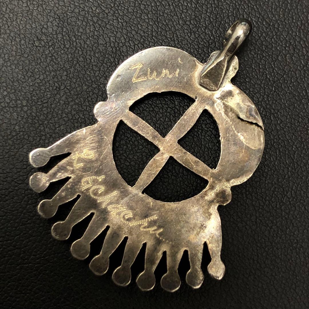 C070203)R. Gchachu Zuni シルバー ターコイズ ペンダント - メルカリ