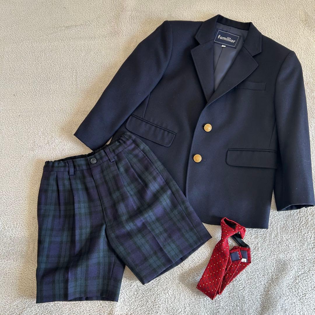 familiar ネイビー フォーマルスーツセット 卒業式 入学式 発表会 受験