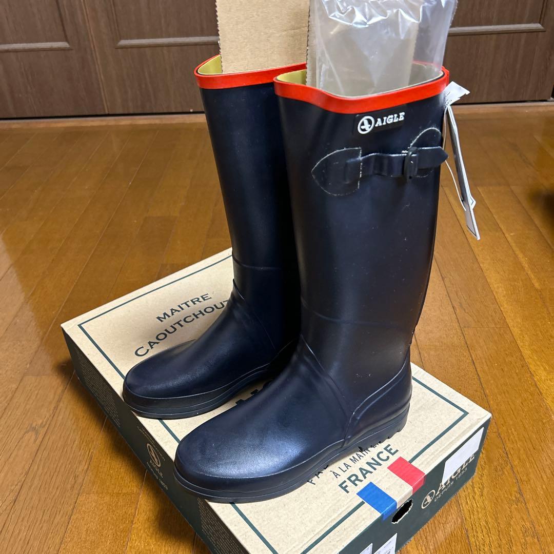 AIGLE 長靴 ブラック サイズ038 24cm 楽天市場】aigle(エーグル) レインブーツ 38（靴サイズ（cm）24.0