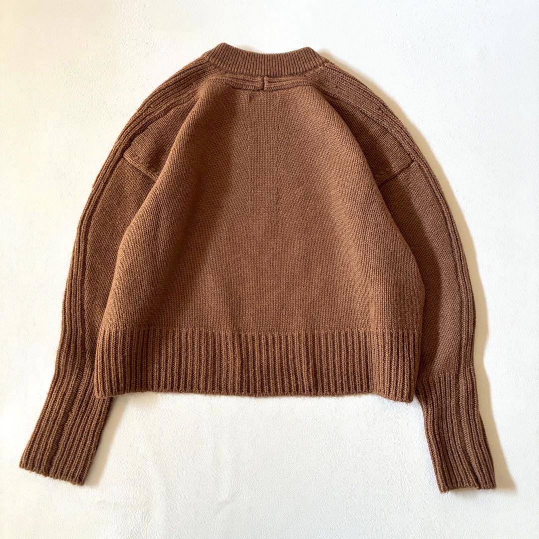 状態良好】ファクトリー キャメル100％クルーネックセーター ニット