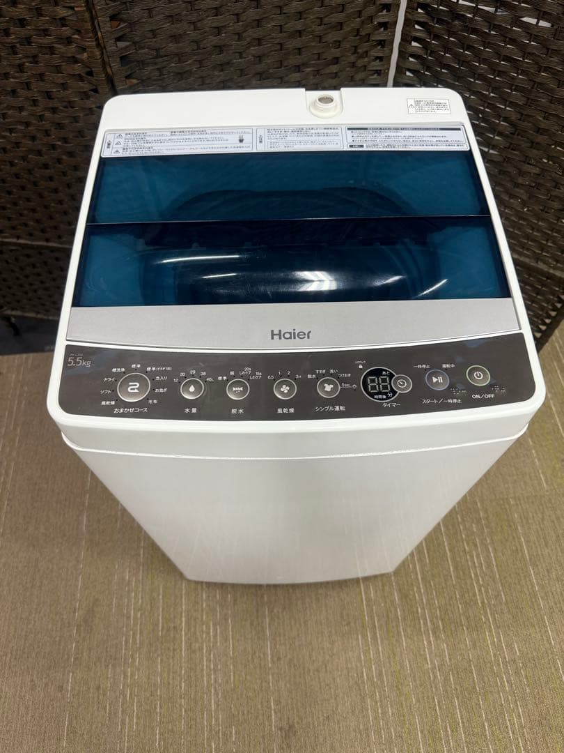 【分解洗浄消毒作業済】Haier 5.5Kg 全自動洗濯機　JW-C55A
