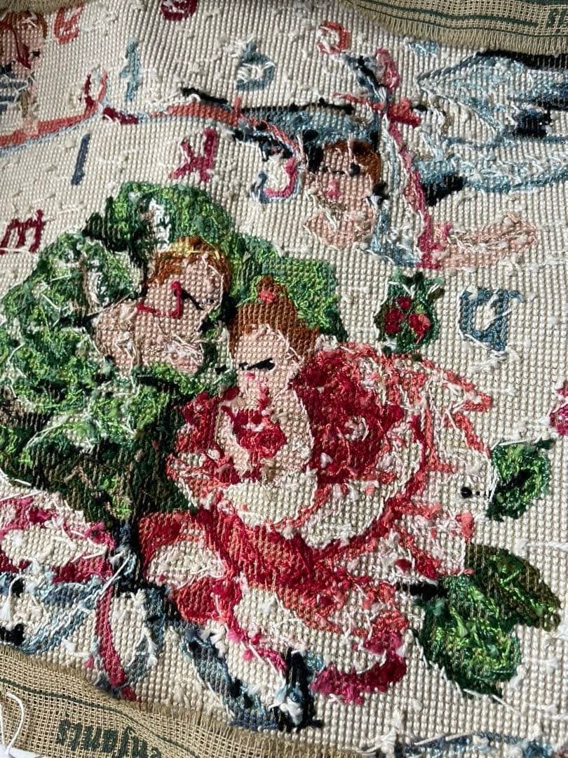 アメリ様専用アンティーク サンプラー アルファベット 刺繍 プチポアン