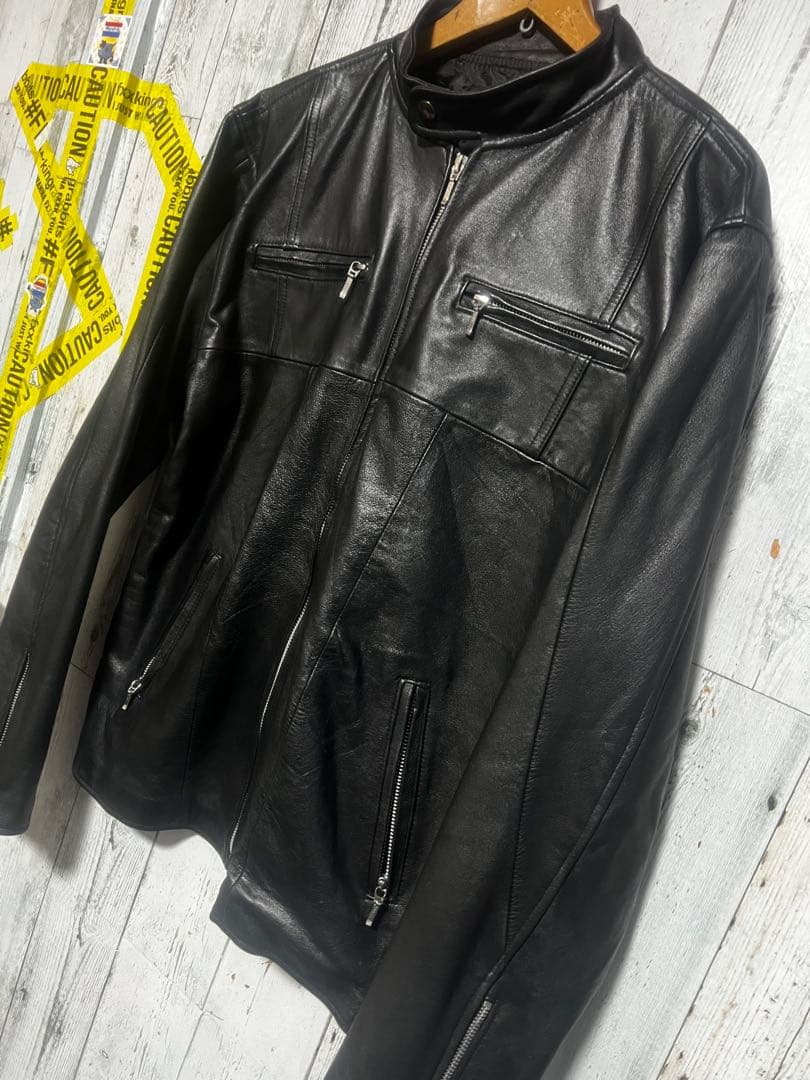 SHIMOKITAZAWA RINGO シングルライダース 本革 短丈 XL - メルカリ