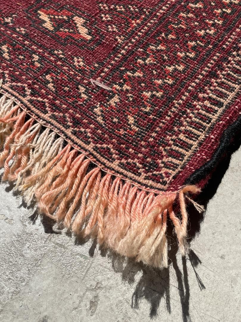 《 Vintage Rug 》トルクメンラグ　トライバル　アフガン　幾何学模様