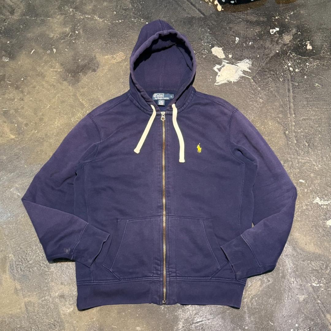 90s Ralph Lauren フェード ジップアップパーカー L 茄子紺 - メルカリ
