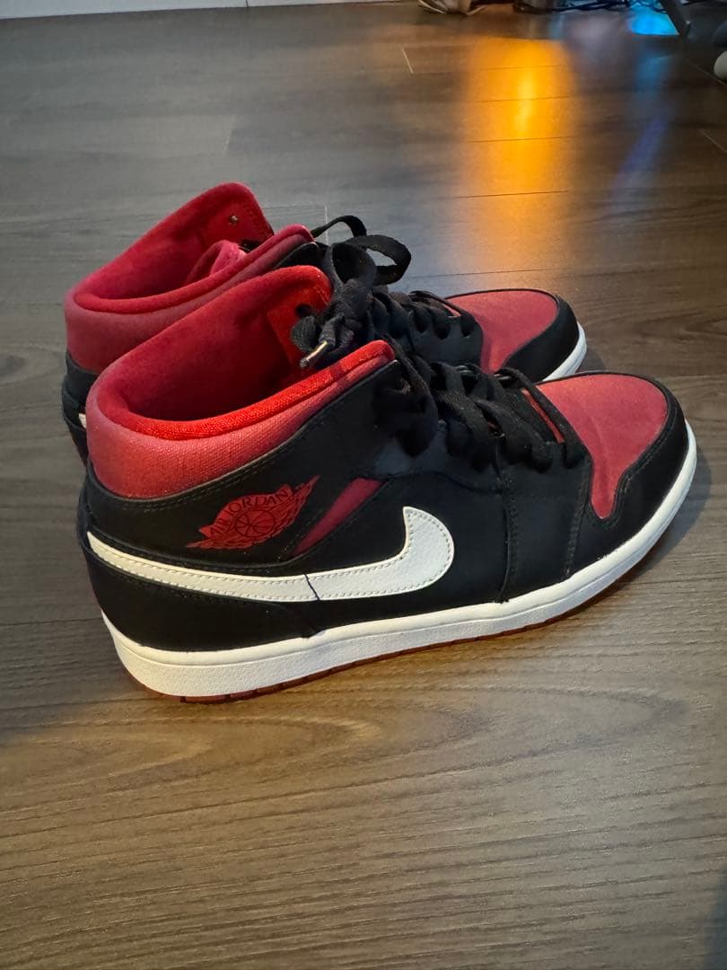 NIKE ジョーダン レッドブラック バスケシューズ スニーカー - メルカリ