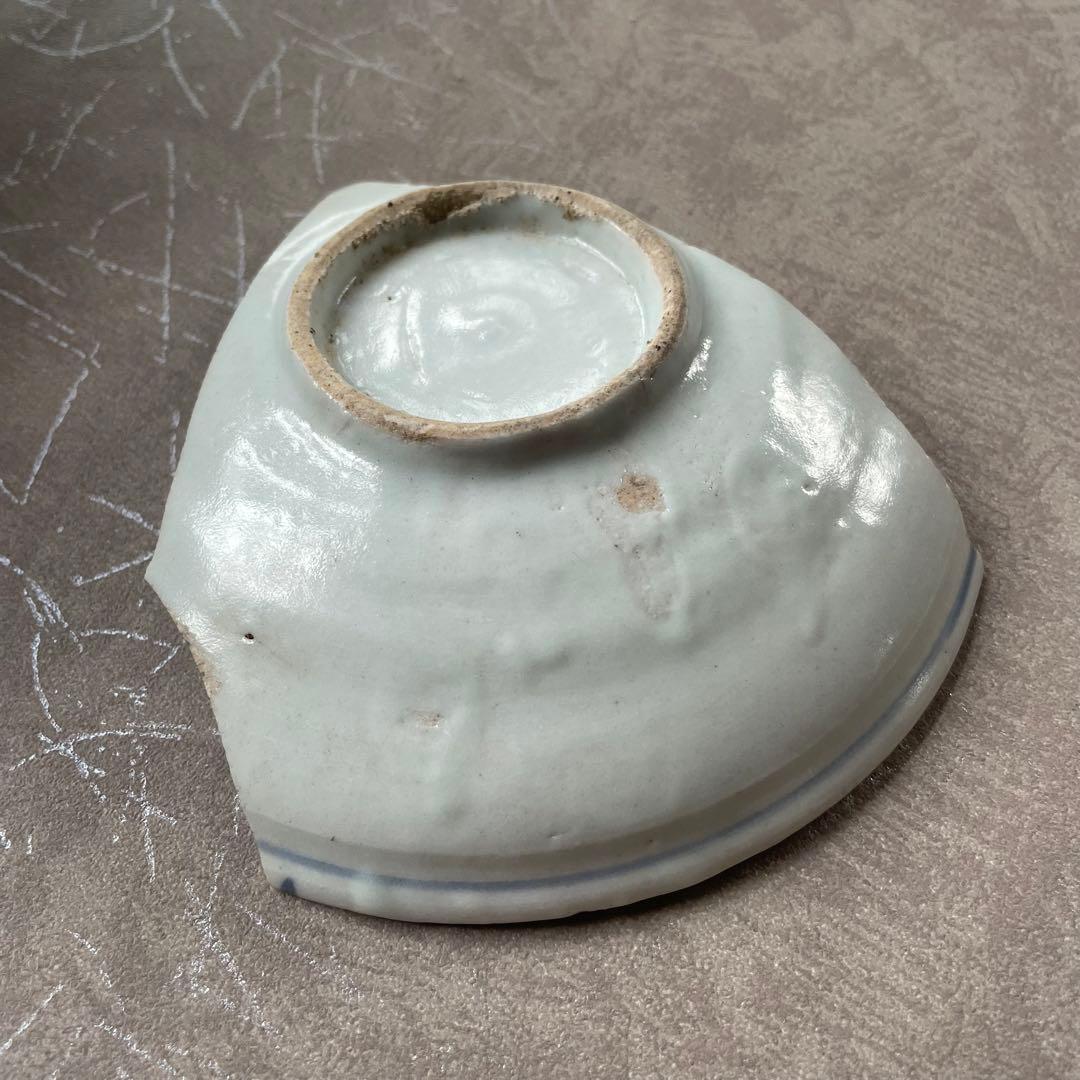 初期伊万里鶺鴒文皿陶片 百間窯 江戸初 古美術 骨董 アンティーク 古