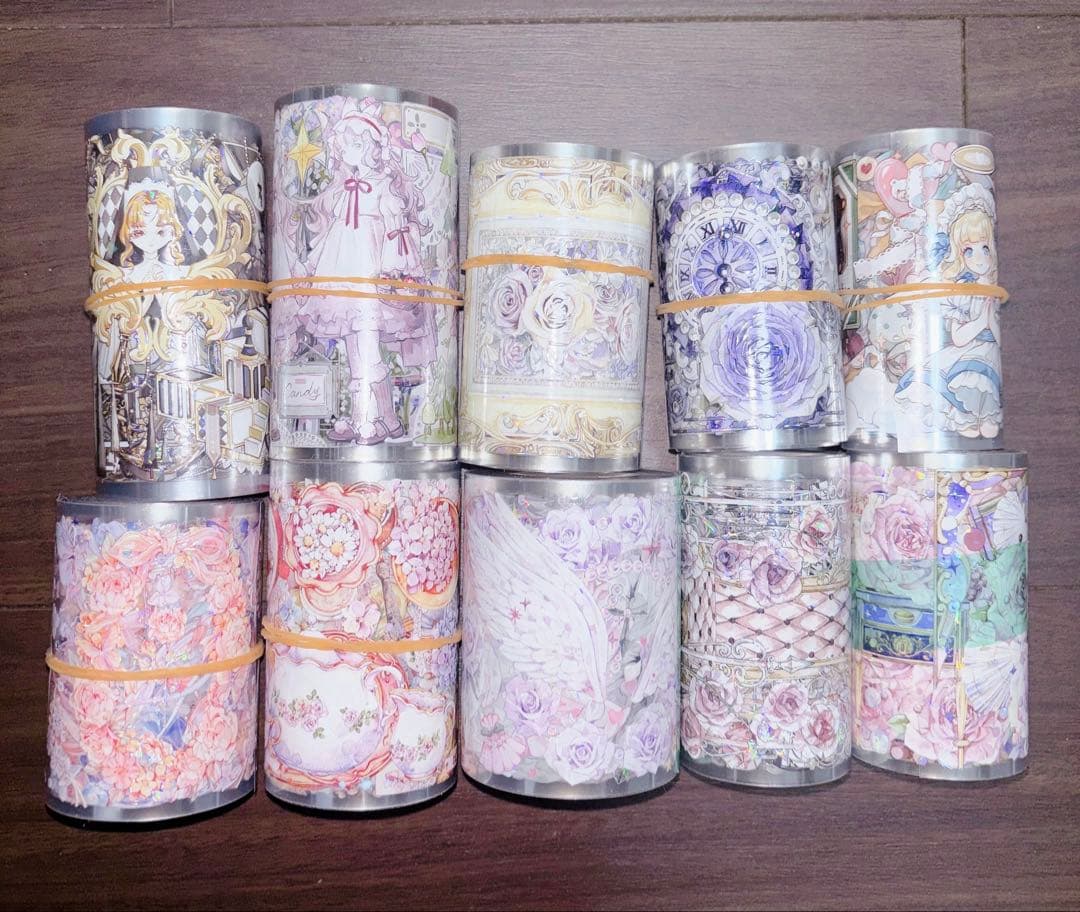 海外マステ コラージュ マスキングテープ まとめ売り ロール 10本