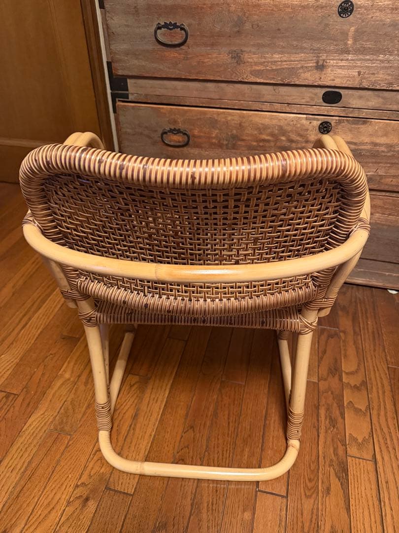misa様昭和大正レトロハンドメイド？竹？ワラ？椅子イス 木工 巨匠作品